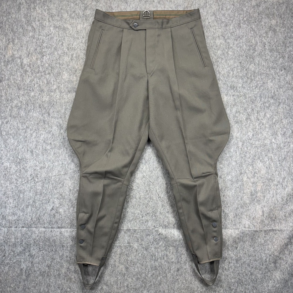 Vintage East German Breecehes Riding Trouser Pants Jodhpur 32x27 Green NVA 52-0
